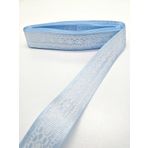 Hobigram Bebe Mavi Dantel Baskılı Grogren Kurdele 2,5 cm 2 Metre