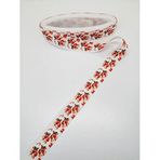 Hobigram Beyaz Noel Baba Desenli Grogren Kurdele 2,5 cm 2 Metre - 2122020196393