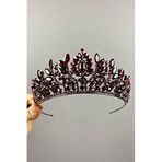 Hobigram Bordo Denver Ful Taşlı Kına Ve Gelin Tacı
