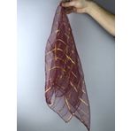 Hobigram Bordo Gold Simli Gelin Halay Mendili