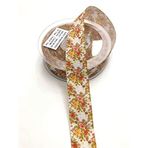 Hobigram Çiçek Desenli Grogren Kurdele 2,5 cm - 12150102226