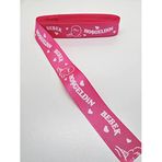 Hobigram Fuşya Hoş Geldin Bebek Temalı Grogren Kurdele 2,5 cm 1 Metre