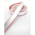 Hobigram Gri Kırmızı Varak Baskılı Kurdele 2,5 cm 2 Metre