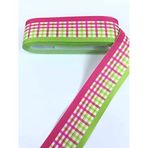 Hobigram Gri Pembe Kare Desenli Grogren Kurdele