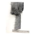 Hobigram Gri Yapay Kürk Biyeli Şerit 8 cm-PPS-1011