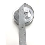 Hobigram Gümüş Yıldız Desenli Grogren Kurdele 2,5 cm