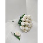 Hobigram Islak Lale Gelin Çiçeği Ve Damat Yaka Çiçeği