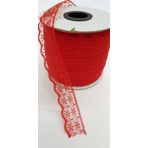 Hobigram Kırmızı Dantel Kurdele 2,5 cm