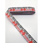 Hobigram Kırmızı Fiyonk Desenli Grogren Kurdele 2,5 cm 3 Metre
