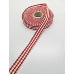 Hobigram Kırmızı Kareli Tafta Kurdele 1,5 cm 2 Metre