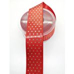 Hobigram Kırmızı Puantiyeli Saten Kurdele 4 cm 3 Metre
