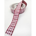 Hobigram Kırmızı Tafta Kurdele 2,5 cm 1 Metre