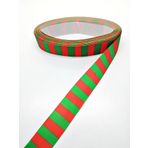 Hobigram Kırmızı Yeşil Çizgili Grogren Kurdele 2,5 cm 4 Metre