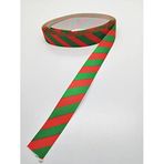 Hobigram Kırmızı Yeşil Yatay Çizgili Grogren Kurdele 2,5 cm 2 Metre - 2122020196419