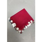 Hobigram Koyu Bordo Pullu Lüx Halay Mendili