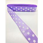 Hobigram Lila Puantiyeli Grogren Kurdele 2,5 cm 1 Metre