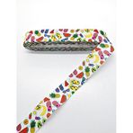 Hobigram Meyve Desenli Grogren Kurdele 2,5 cm 3 Metre