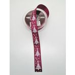 Hobigram Mor Çam Ağacı Grogren Kurdele 2,5 cm 1 Metre