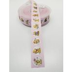 Hobigram Pembe Ayıcıklı Grogren Kurdele 2,5 cm 1 Metre