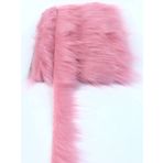 Hobigram Pembe Suni Kürk Yapay Peluş Şerit En 4 cm