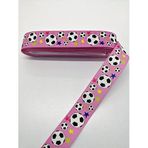 Hobigram Pembe Top Desenli Grogren Kurdele 2,5 cm 3 Metre