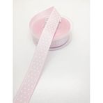 Hobigram Pembe Yıldızlı Grogren Kurdele 2,5 cm 3 Metre