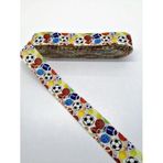 Hobigram Renkli Top Desenli Grogren Kurdele 2,5 cm 1 Metre