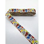 Hobigram Renkli Top Desenli Grogren Kurdele 2,5 cm 3 Metre