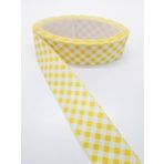 Hobigram Sarı Kareli Grogren Kurdele 4 cm 2 Metre