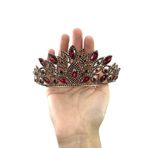 Hobigram Sophia Kırmızı Kristal Taşlı Kına Ve Gelin Tacı