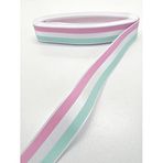 Hobigram Su Yeşili Pembe Grogren Kurdele 2,5 cm 2 Metre