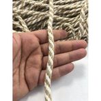 Hobigram Süsleme Paketleme Kenar Süsü Için 5 Metre Krem Hasır Kordon Ip 8 mm