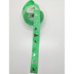 Hobigram Yeşil Çam Ağacı Geyikli Grogren Kurdele 2,5 cm 1 Metre - 2122020196359