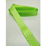 Hobigram Yeşil Çizgi Baskılı Grogren Kurdele 2,5 cm 1 Metre