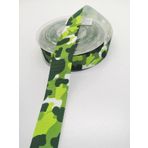 Hobigram Yeşil Kamuflaj Desenli Grogren Kurdele 2,5 cm 2 Metre