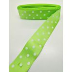 Hobigram Yeşil Puantiyeli Grogren Kurdele 4 cm 2 Metre