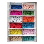 HOBİKİDS 15 Mm Handmade Yazılı, Renkli, Yuvarlak, Ahşap Düğme 24 Adet