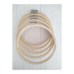 HOBİKİDS 16 Cm Ahşap Vidalı Kasnak 5'li Set; Etamin, Punch, Nakış Kasnağı