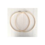 HOBİKİDS 30 Cm Ahşap Vidalı Kasnak 2'li Set; Etamin, Punch, Nakış Kasnağı