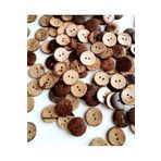 HOBİKİDS Ahşap Cocanat Çizgili Düğme 20'li Paket 25 Mm