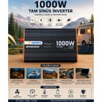 Hobilinka 1000W Tam Sinüs Inverter 12V Ac Çevirici | Sessiz Fanlı, USB Çıkışlı, Araç Karavan Tekne S - Beyaz
