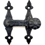 Hobilinka Antika Tarz Dekoratif Pirinç Kapı, Pencere Mandalı - 82X65 Mm, Oksit - Renkli - 1