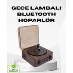 Hobilinka Dekoratif Gece Işığı Bluetooth Hoparlör Dijital Saat Çok Yönlü Sesli Aydınlatma - Renkli