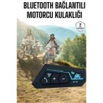 Hobilinka Interkom Intercom Kask Kulaklık BT22 Bluetooth Motosiklet Kulaklık 5.0 Bluetooth - Renkli