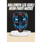 Hobilinka Işıklı LED Maske Parti Eğlence Maskesi Hallowen Neon Maske