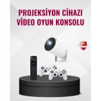 Hobilinka Kablosuz Mini Projeksiyon Cihazı Oyun ve Film Için Taşınabilir Ev Sineması - 0 - Siyah
