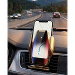 Hobilinka Kablosuz Şarjlı Araç Telefon Tutucu Sensörlü Otomatik Kilit 360 Derece Döner - 1 - 000-Siyah