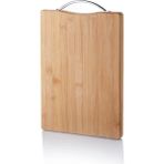 Hobilinka Metal Tutacaklı Lüx Bambu Kesme Tahtası 30CM X20CMX1.8CM ROYALEKS-67458 - Renkli
