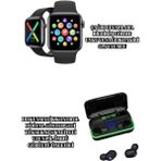 Hobilinka Ucuz ve Kaliteli Kulaklıklı Saat Seti Bluetooth Bağlantılı Akıllı Saat ve Kulaklık - 35 - 48 mm - 1 - Çok Renkli
