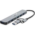 Hobilinka USB Type-C 3.0 Hub 7 Port Gri HDX7827 - 1
